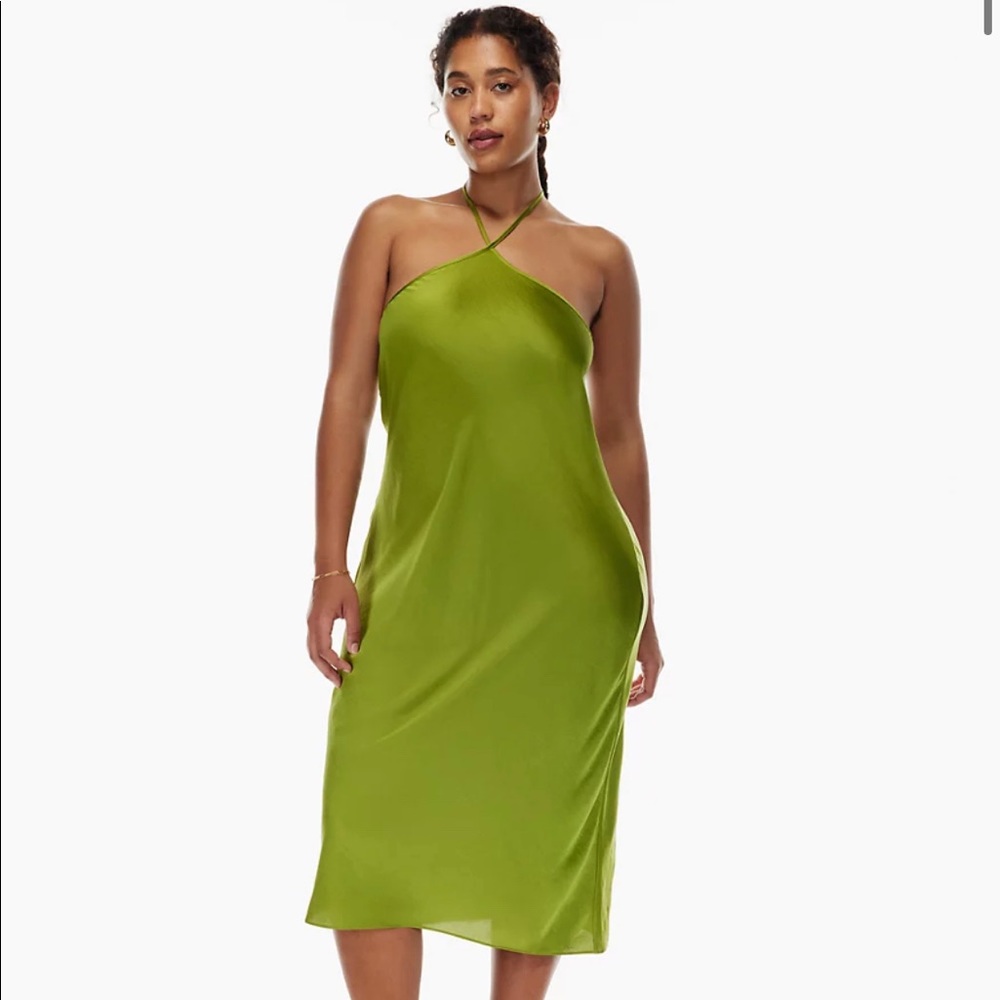 Aritzia Wilfred NIGHTWOOD DRESS in Succulent Green